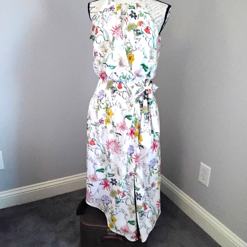 Parker NY Herley Halter Floral Midi Dress - S - Picture 5 of 13